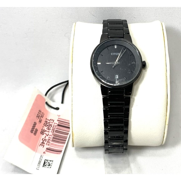 Citizen Quartz Watch Womens G011-S106877‎ Black Metal Bracelet Japan NEW BATTERY main image 6